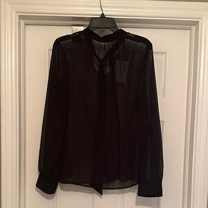 Chelsea28 Black Sheer Blouse